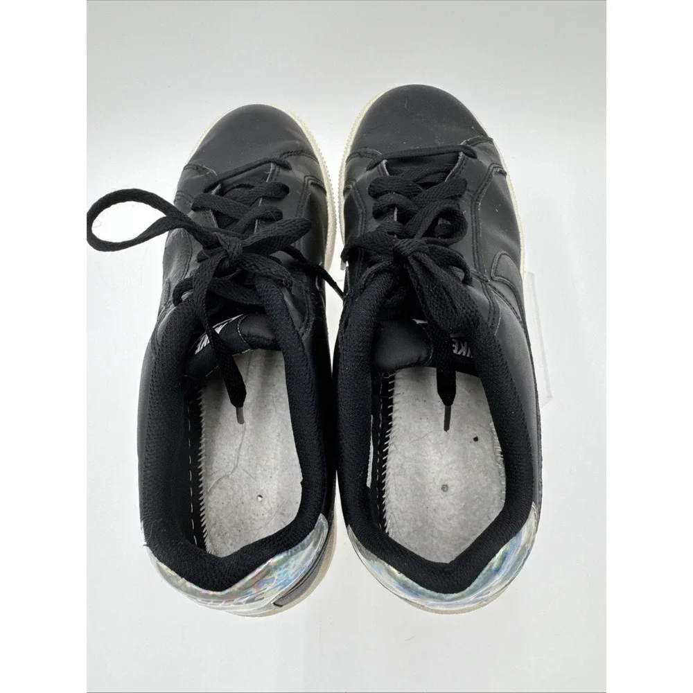 Nike Court Royale 74 Black Sneakers With Iridescent Back Women Sz-10, 749867-003